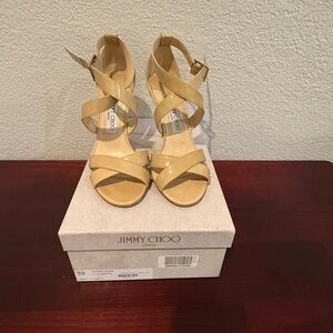 Jimmy Choo Beige Strappy Sandals